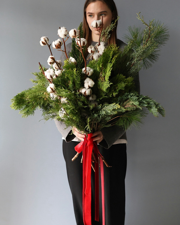 “Conifer bunch with a Cotton”