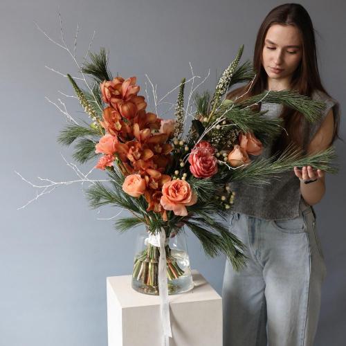 Flower subscription "In a vase" (4 deliveries) -  Размер L 