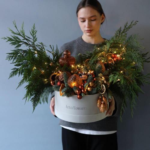 New Year box 'Cheburashka in Tangerines'