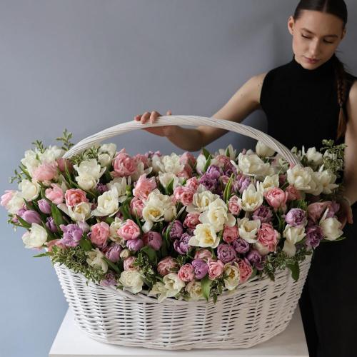 Tulips in a basket -  Размер 4XL 