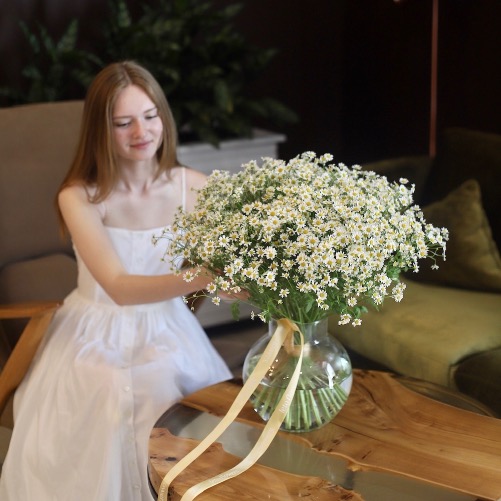 Chamomiles in a vase -  49 ромашек 