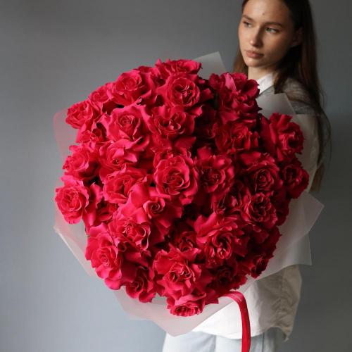 Bouquet of roses "Raspberry sherbet" -  49 роз