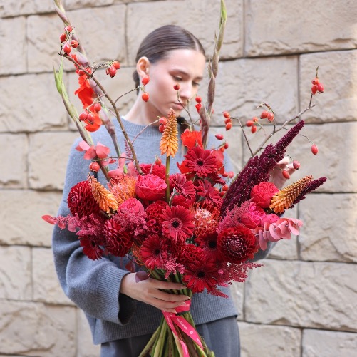 Signature bouquet Red Viburnum' -  Размер L 