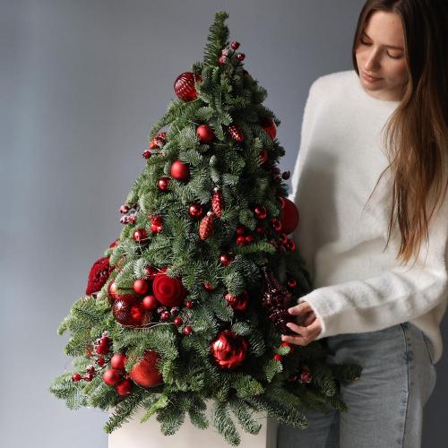 Christmas tree in the "Red Velvet"  -  75 см