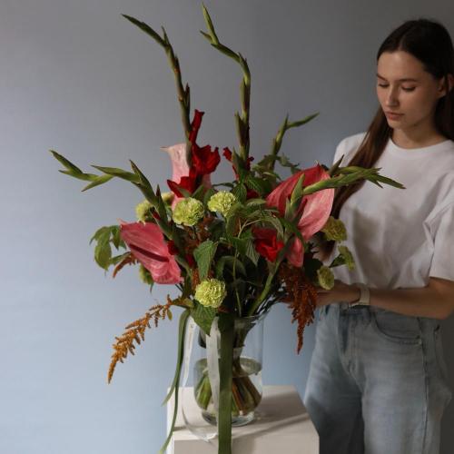 Flower subscription "Long-lasting" (4 deliveries) - Размер L  