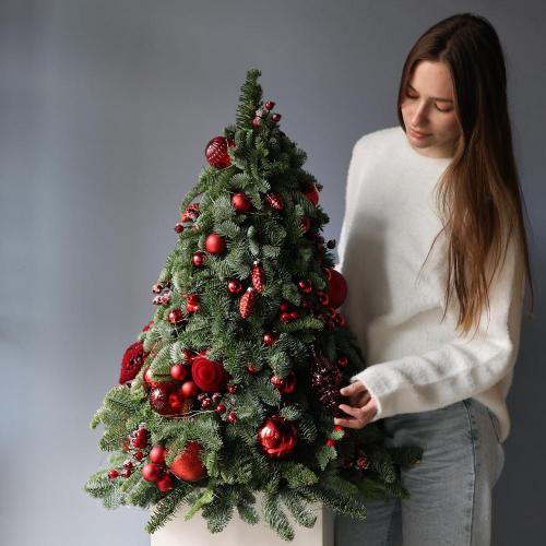 Christmas tree in the "Red Velvet"  -  75 см