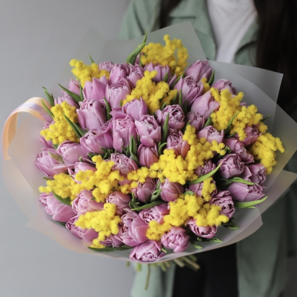 Mimosa with Tulips - Размер S