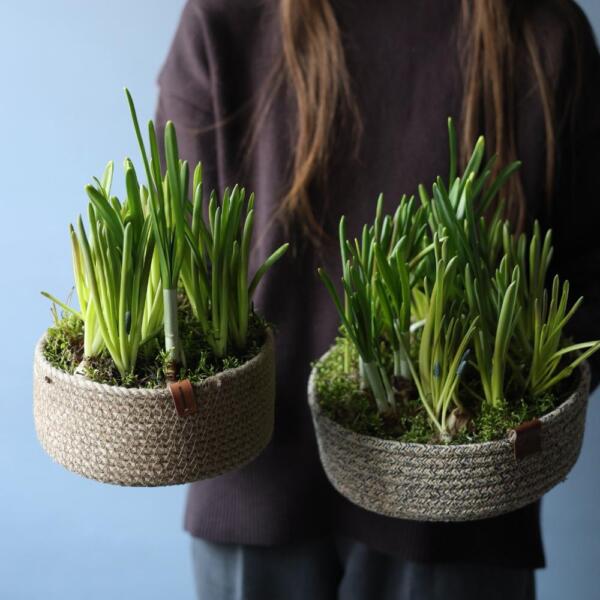 Весенние цветы в корзинке - Размер M и L