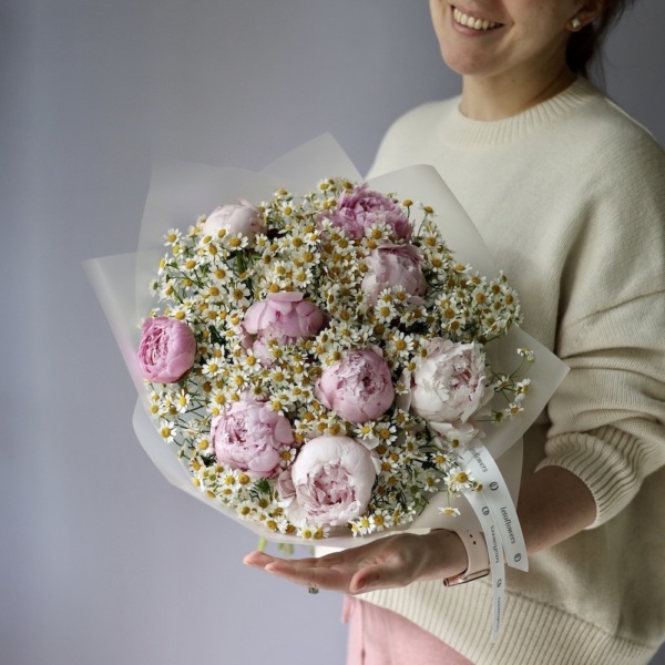 Peonies with Chamomile - Размер S