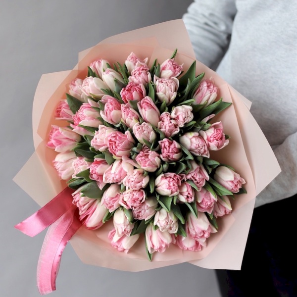 Light-pink Tulips -  49 тюльпанов 