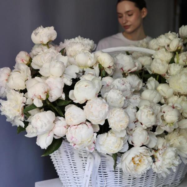 Basket of gentle Peonies - Размер 4XL