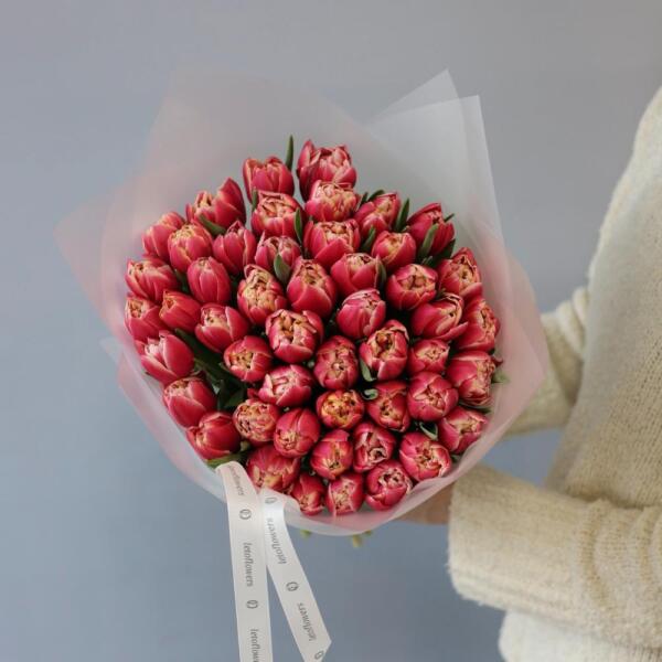 Bright-pink Tulips - 49 тюльпанов