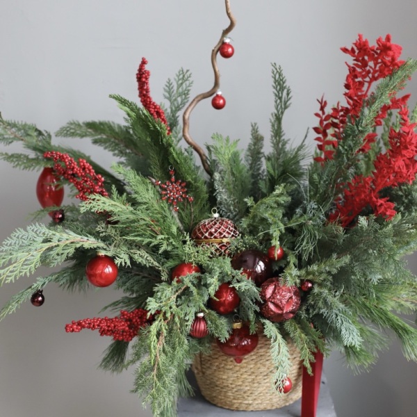 New Year basket "Red Velvet" - Размер M