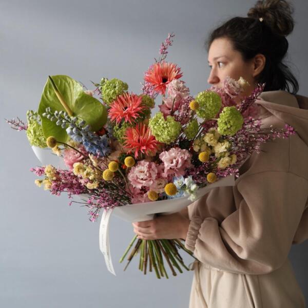 Watercolor signature bouquet - Размер L