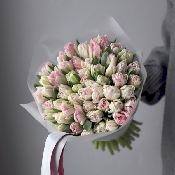 Light-pink Tulips - 49 тюльпанов