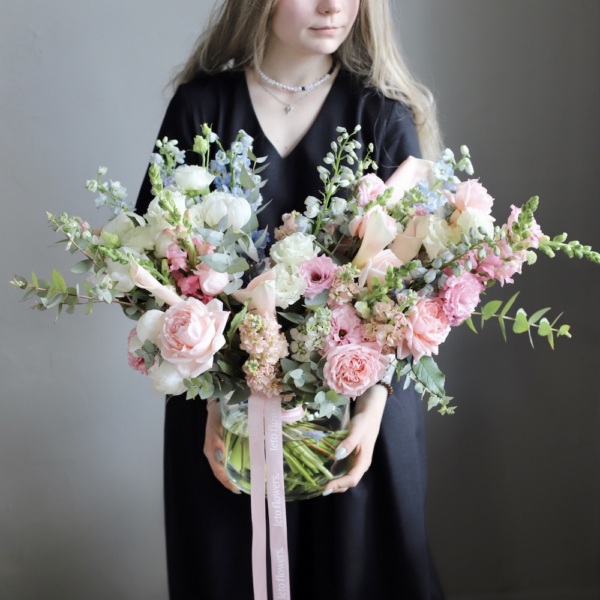 Pink bouquet in a vase - Размер L 