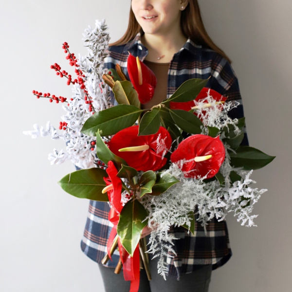 Winter bouquet “Sugar cranberry”