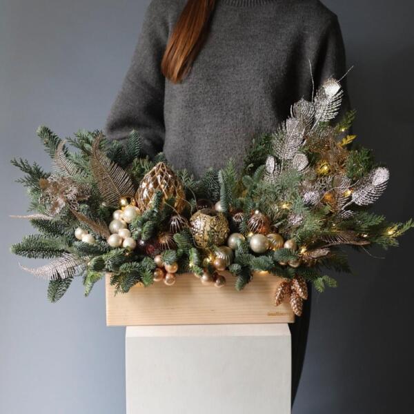 New Year 'Champagne splashes' - Размер L с Гирляндой