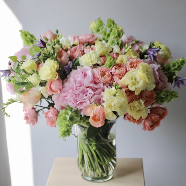 Watercolor bouquet in a vase - Размер XL
