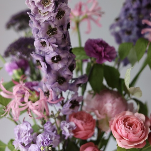 Raspberry bouquet in a vase