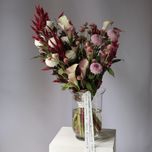 Flower subscription "Long-lasting" (4 deliveries) -  Размер L 