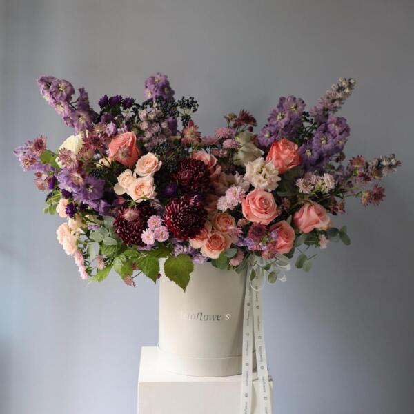 Lavender signature hat box - Размер XL