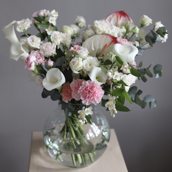 Flower subscription "Long-lasting" (4 deliveries) -  Размер L 