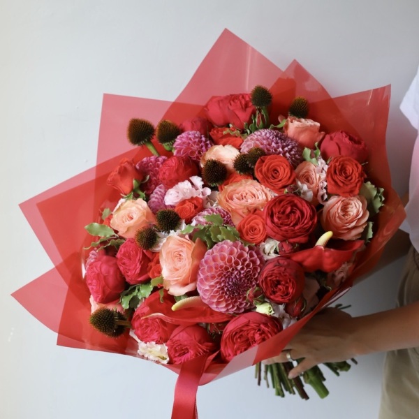 Red signature bouquet - Размер L