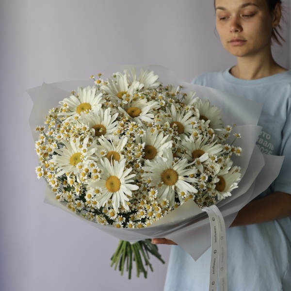 Bouquet of large and spray Chamomile - Размер S
