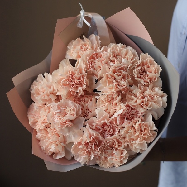 Peachy Carnations - 19 гвоздик