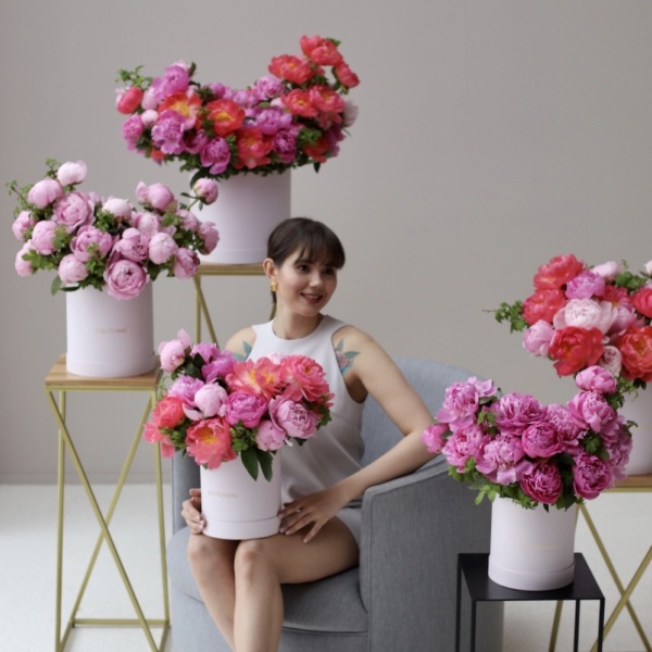 Flower set of peonies "High summer" - Размер M