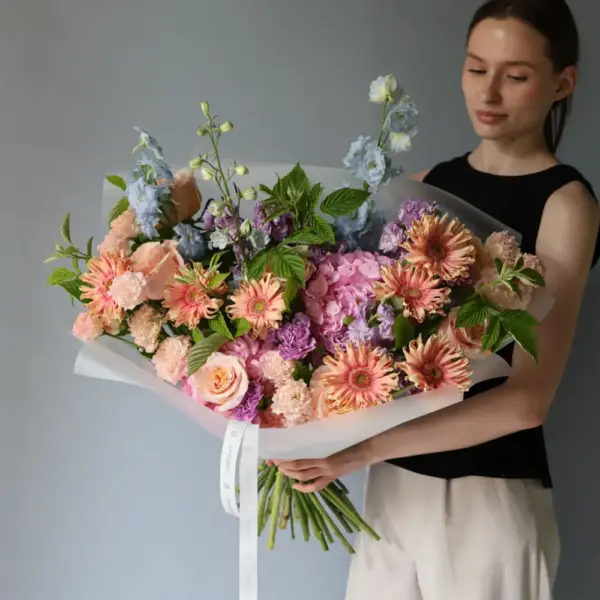 Watercolor signature bouquet - Размер M