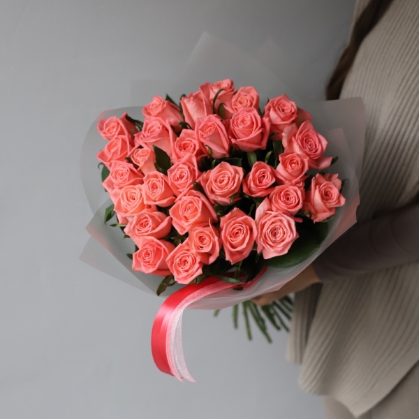 Salmon roses - 29  роз