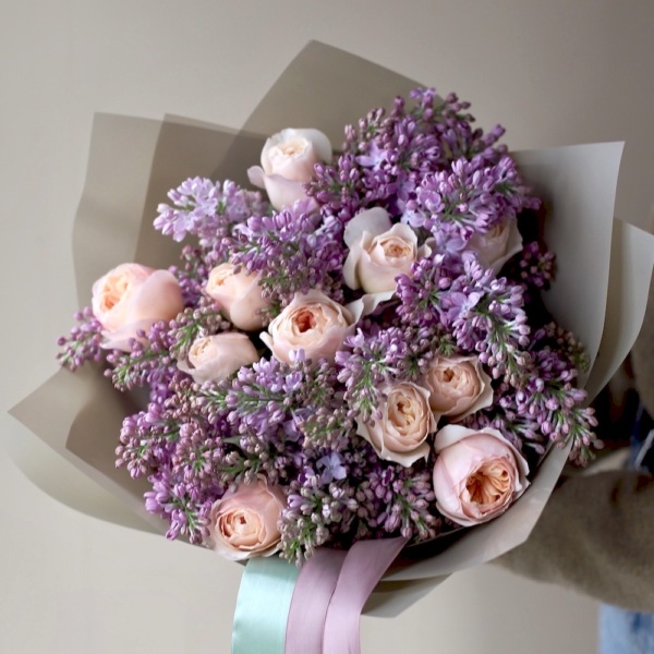 Garden Roses with violet Lilac - Размер M