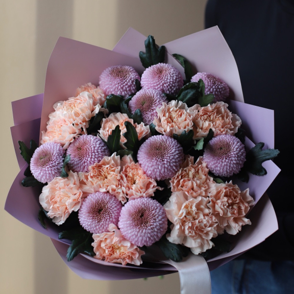 Carnation with Chrysanthemum - Размер S 