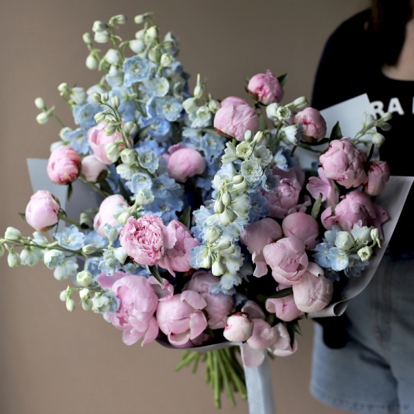 Peony with Delphinium - Размер XL