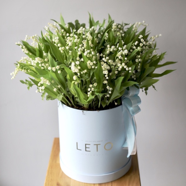 Lily of the Valley in a hat box - Размер L