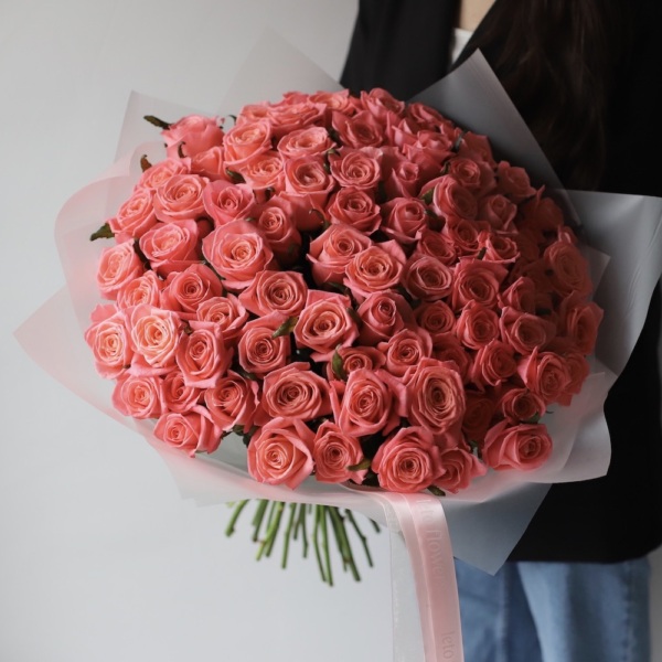 Salmon roses - 71 роза