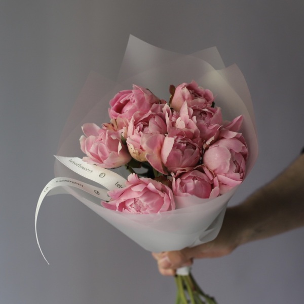 Pink Peony -  9 пионов 