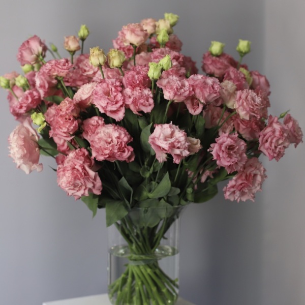 Lisianthus in a vase - 29 эустом