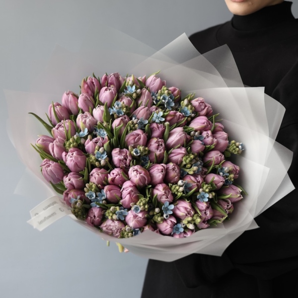 Tulips with Oxypetalum - Размер L