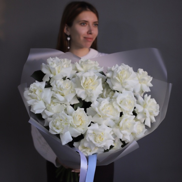 Bouquet of roses "Creamy Gelato" - 25 роз