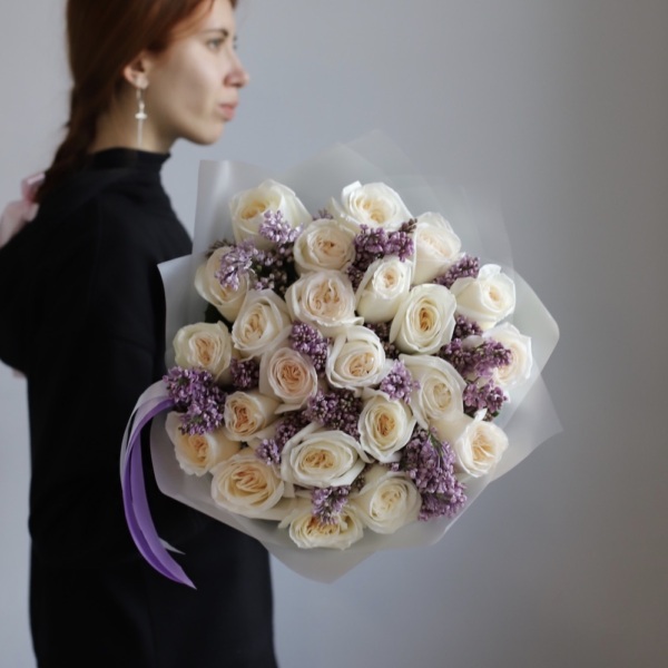 Garden roses with Lilac - Размер M