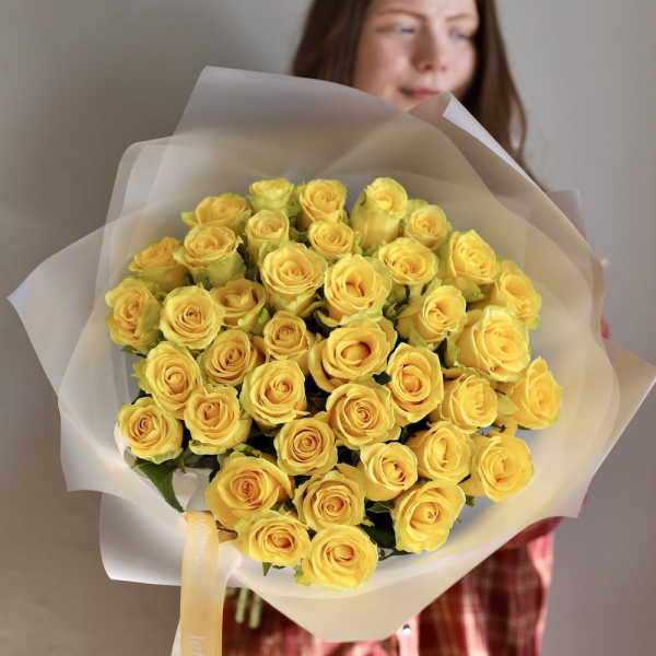 Yellow roses - 39 роз