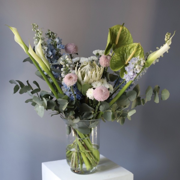 Flower subscription "Long-lasting" (4 deliveries) -  Размер L 