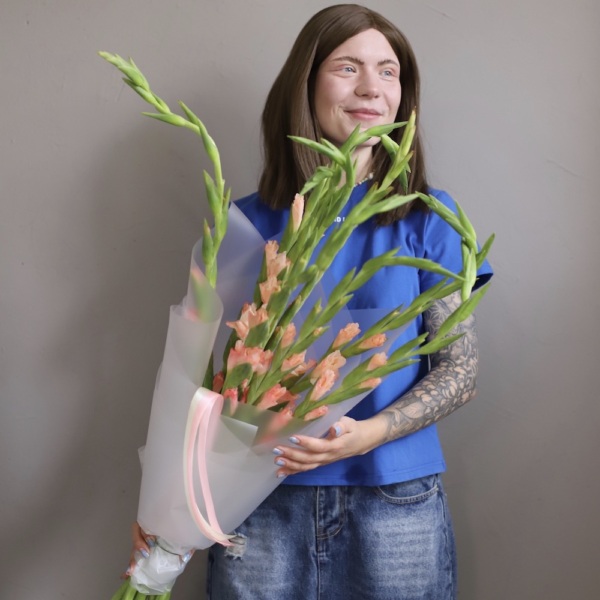 Pink Gladiolus - 9 гладиолусов