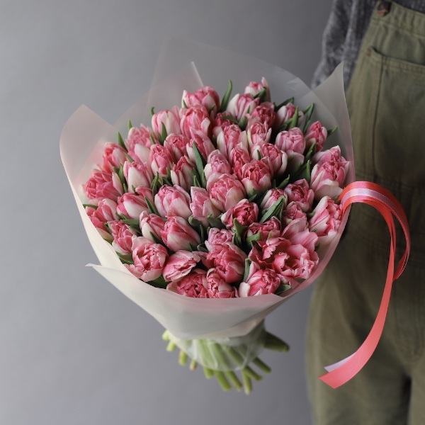Light-pink Tulips - 49 тюльпанов