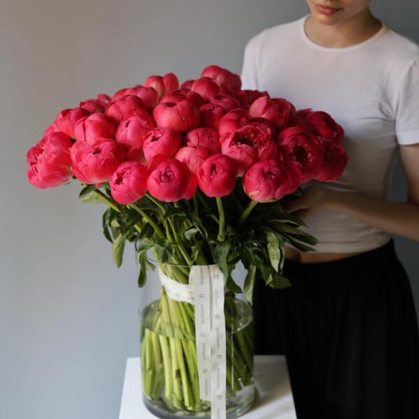 Peony in a vase - 59 пионов