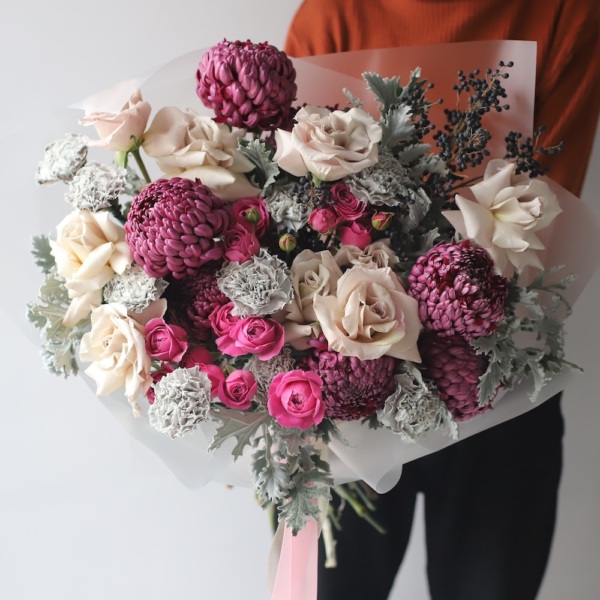 Signature bouquet November in the fog Signature bouquet November in the fog - Размер L