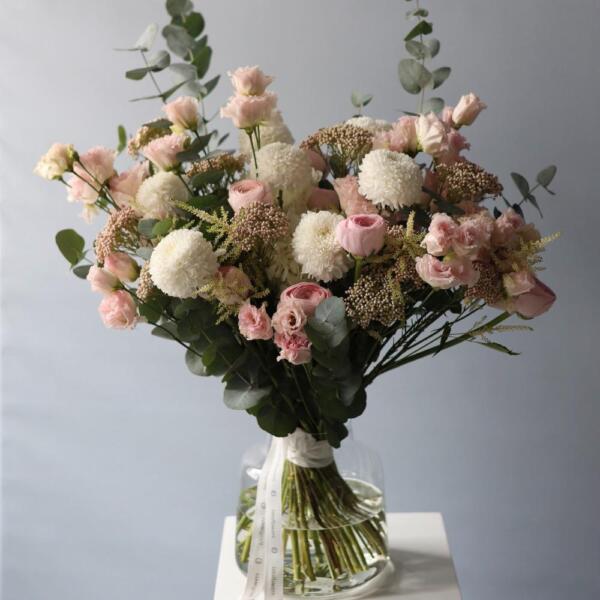 Pink bouquet in a vase - Размер L